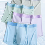 4-Pack Men's Stretch Fit Anti-Odor Seamless Ice Silk Trunks