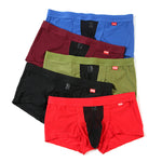 Men's Low-Rise Mesh Trunks – Breathable Nylon with 3D Pouch Support