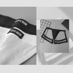 2 Pack Men's Low-Rise Sexy Thong with U-Pouch and Fixed Thigh Straps