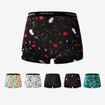 4 Pack Men's Mid-Rise Lightweight Printed Seamless Comfort Trunks