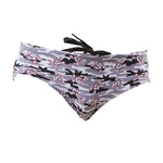 Men's Seamless Comfort Low-Rise Fashionable Graphic Swim Briefs
