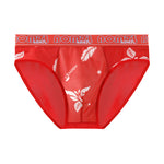 4-pack Men's Sexy Leopard Print Ice Silk Mesh Briefs