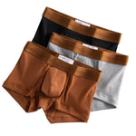2 Pack Men's Mid-Rise Ultra Soft Premium Cotton Comfy Waistband Trunks