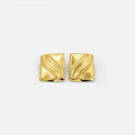 Timeless Gold Cube Statement Studs