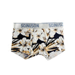4 Pack Men's Ice Silk Bold Prints Lightweight & Airy Mid-Rise Trunks