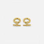 Elegant T Bar Gold Hoops