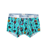 4 Pack Men's Ice Silk Bold Prints Lightweight & Airy Mid-Rise Trunks