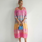 Royal | Ease Gradient Stripe Midi Dress