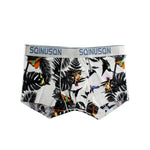 4 Pack Men's Ice Silk Bold Prints Lightweight & Airy Mid-Rise Trunks