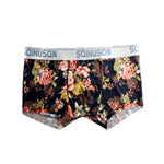 4 Pack Men's Ice Silk Bold Prints Lightweight & Airy Mid-Rise Trunks