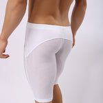 Men’s Athletic Compression Tight Shorts with Drawstring