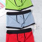 3 Pack Men's Semi-Sheer High-Stretch Skin-Friendly Mesh Breathable Trunks