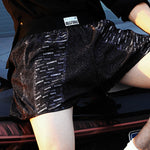 3 Pack Men's Patchwork Leopard Print Cooling Ice Silk Home Shorts