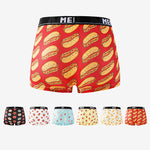 4 Pack Men's Bold Prints Mid-Rise Seamless Comfort Trunks