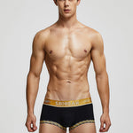 2 Pack Men's U-Pouch Solid Cotton Trunks