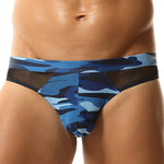 2 Pack Men's Classic Camo Mesh U-Shaped Pouch Breathable Briefs