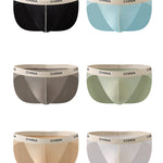 3 Pack Men's Ice Silk Lightweight & Transparent Skin-Feel Solid Color Briefs