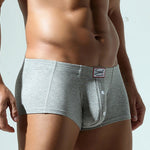 2 Pack Men's Soft Solid Color Simple Comfortable Breathable Trunks