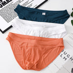 3 Pack Men's Sexy Threaded U-Shaped Briefs