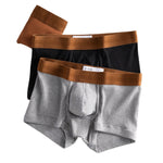 2 Pack Men's Mid-Rise Ultra Soft Premium Cotton Comfy Waistband Trunks