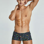 2 Pack Men's Breathable Cotton Printed Low-Rise Seamless Comfort Trunks