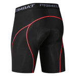 2 Pack Men's Moisture-Wicking Mesh Breathable Shock-Absorbing Riding Activewear Tights