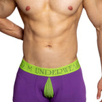 2 Pack Men's Mesh Transparent Open-Cut Cotton Mesh Trunks