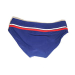 Sports Men's Striped Drawstring Swim Briefs