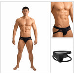 2 Pack Men's Low-Rise Ice Silk Breathable Mesh Jockstrap