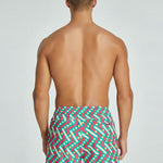Men's Vibrant Graphic Odor-Control Comfy Waistband Casual Board Shorts