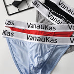 3 Pack Men's Low-Rise Anti-Chafing Sexy Stretch Fit Briefs
