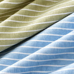 3 Pack Men's Cotton Breathable Striped Button Fly Loose Fit Home Shorts