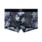 3 Pack Men's Floral Print Antibacterial & High-Stretch Mesh Breathable Trunks