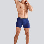 2 Pack Men's 3-Way Lift Icy Silk Striped Ultra Comfort & Breathable Boxer Briefs