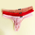 2 Pack Men's Sexy Semi-Transparent Thong