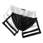 2 Pack Men's Low-Rise Strap Bikini with Support Pouch – Sexy Leg Strap