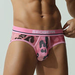 2 Pack Men's Leopard print Sexy Anti-Chafing Comfy Waistband Sporty Cut Bikini