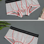 2 Pack Men’s Sexy Low-rise Transparent Mesh Trunks