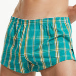Men’s Vent Classic Plaid Cotton Boxers With Fly