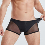 Sexy Panelled Mesh Trunks For Men