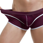 2 Pack Men's Odor-Control Breathable Mesh with U-Pouch Design Trunks
