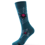 4 Pairs Pumpkin Personality Skeleton Cartoon Trendy Cotton Crew Socks