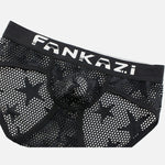 3-pack Men's Sexy Star Mesh Breathable Hollow U-shaped Convex Pouch Briefs