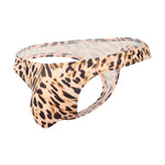 4 Pack Men's U-Pouch Playful Prints Moisture-Wicking Low-Rise Thongs