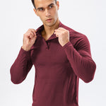 Men's Zip-Up Sports Long Sleeve Shirt