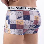 4 Pack Men’s Checkered Pattern Cotton Trunks