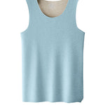Men's Thermal Silk-Wool Sleeveless Vest - Solid Color Seamless Base Layer