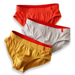 4 Pack Men's Solid Color Cotton Low-Rise Seamless Comfort Briefs