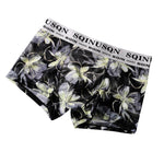 3 Pack Men's Ice Silk Mesh Breathable Printed Odor-Control Trunks