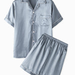 Men's Button Down Satin Pajama Set